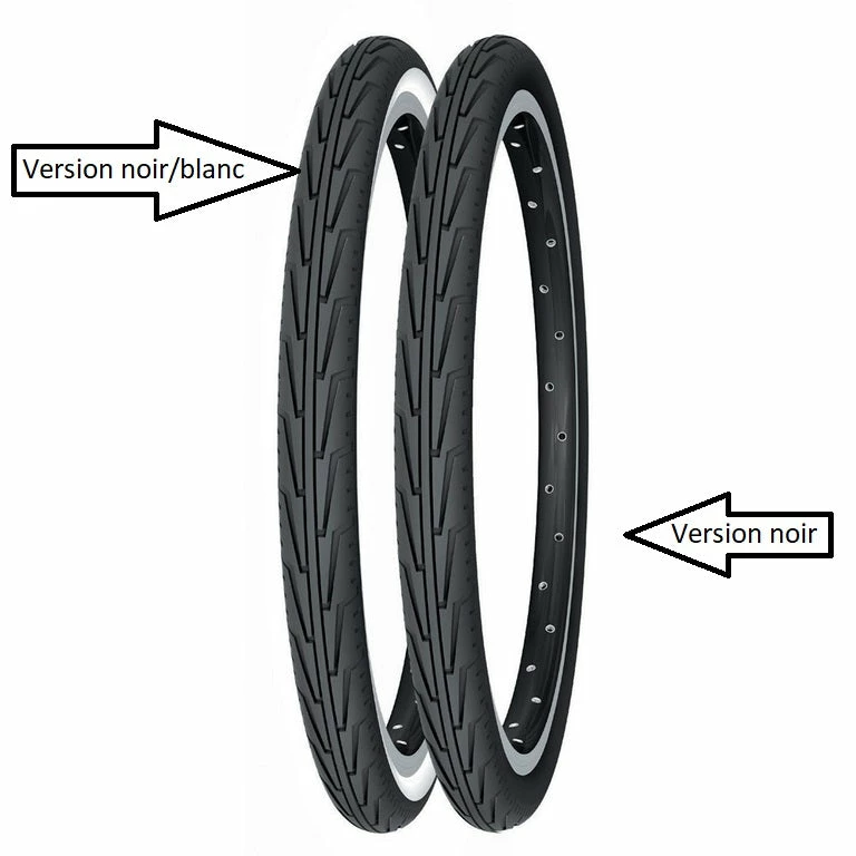 Pneu Vélo Michelin City Junior Noir Et Blanc 20 Pouces – Image 2