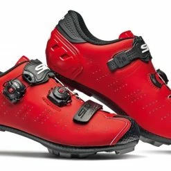 Chaussures VTT SIDI Dragon 5 SRS Carbone Rouge Mat Noir
